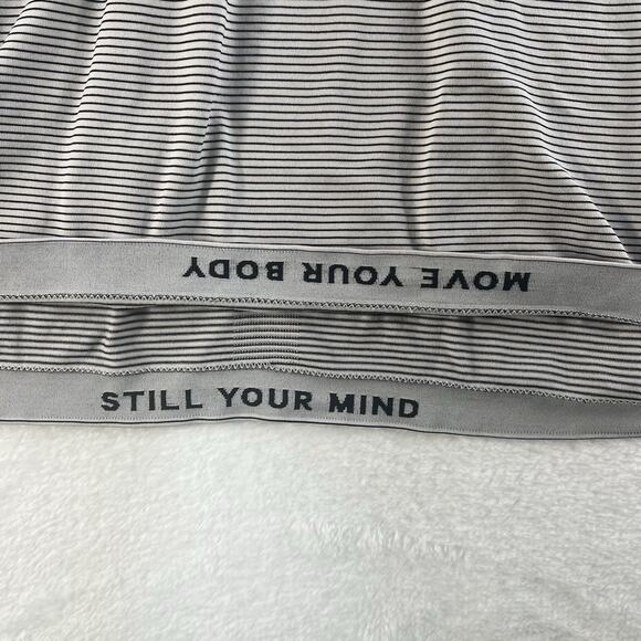 Lululemon Size 10 Run Swiftly Tech Long Sleeve Crew Tempo Stripe Black White - Picture 7 of 15